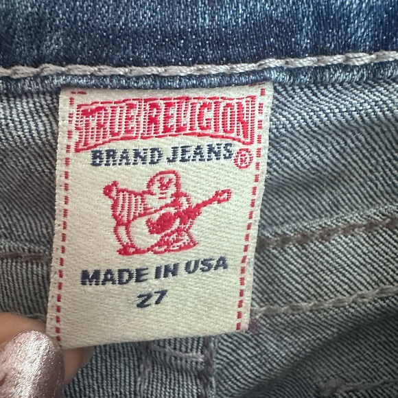 Tru Religion Vintage Women Straight Jeans Low Rise Y2K Blue Size 27 - Picture 8 of 11